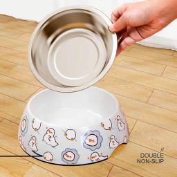 Alimentação em aço inoxidável para animais de estimação, tigelas para animais, alimentador de comida e água, prato para cães - Image 4
