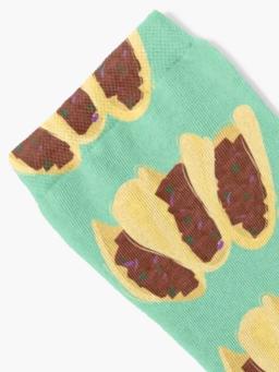 Meias antiderrapantes de tacos masculinas, Meias engraçadas do futebol das meninas, Idéias do presente do Valentine - Image 2