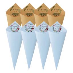 Cones confete com nomes, doces pétala, confete natural, qualquer texto, personalizado para celebrações, decoração do casamento, 30 pçs/lote - Image 1