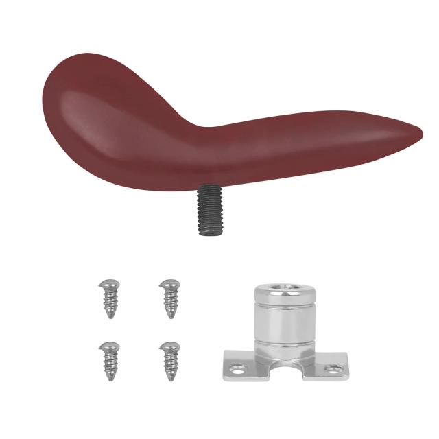 Suporte de Fagote Vermelho IRIN com Base para Mão e Fixação de Parafusos - Acessórios para Instrumentos de Sopro