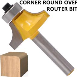 Corner Round Over Wood Edge Router Bit Set, Fresa de rolamento para madeira, Carboneto de tungstênio, CNC End Mill Carver, 6,35mm - Image 1