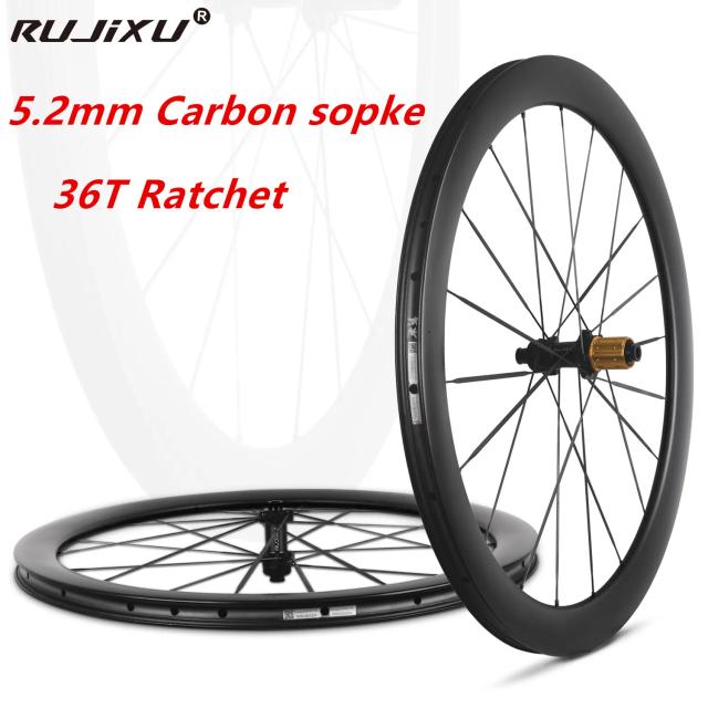 Rujixu Rodas 38/50mm Carbono Freio a Disco 1225g Ciclismo Estrada