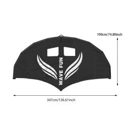 Asa inflável de surf leve multifuncional com janela transparente Paddle Board para kitesurf, surf de esportes aquáticos - Image 6