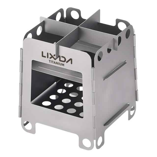 Lixada Fogão de Camping Portátil em Titânio Leve - Ideal para Cozinhar na Mochila