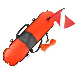 Flutuador De Segurança Inflável, Marcador De Superfície, Mergulho, Flutuador De Sinal Com Bandeira De Mergulho, Flutuabilidade Máxima, Caça Submarina, Natação, 78LBS - Image 1
