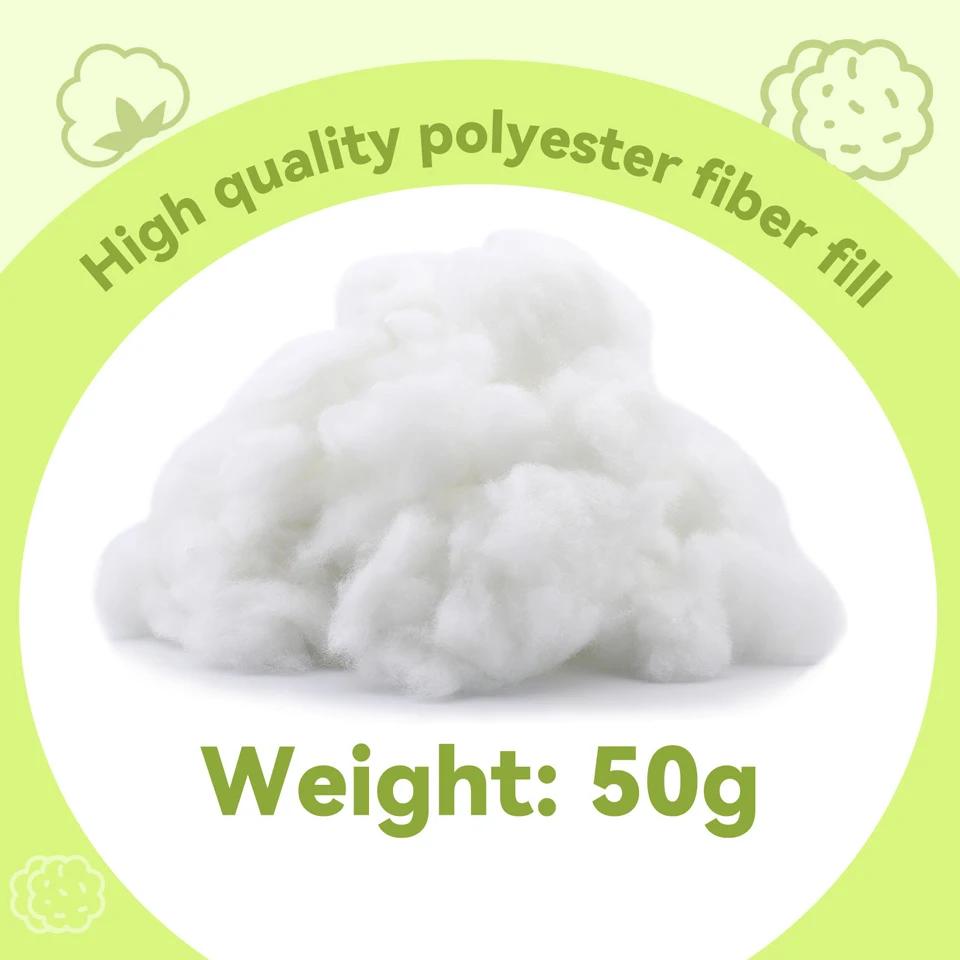 Enchimento de Poliéster e Fibra de Recheio, Fiberfill de Poliéster Premium para Animais Recheados e Projetos DIY, 1,8 a 19,4 oz - Image 1