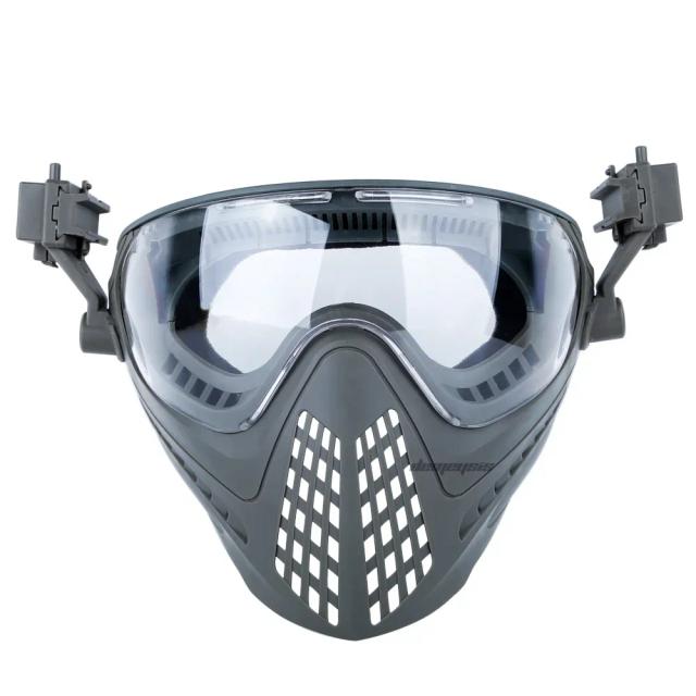 Máscara tática facial com 3 lentes intercambiáveis, resistente a impactos para caça, tiro, airsoft e paintball