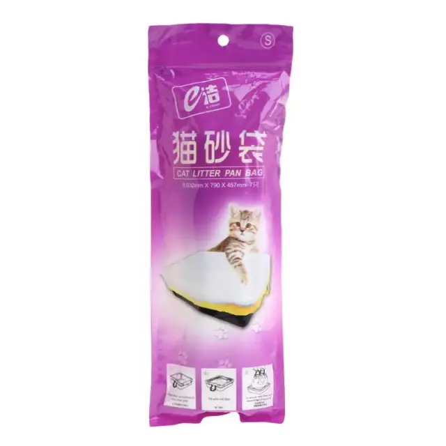 Saco Higiênico Prático com Elástico para Areia de Gato e Suprimentos de Higiene Feline