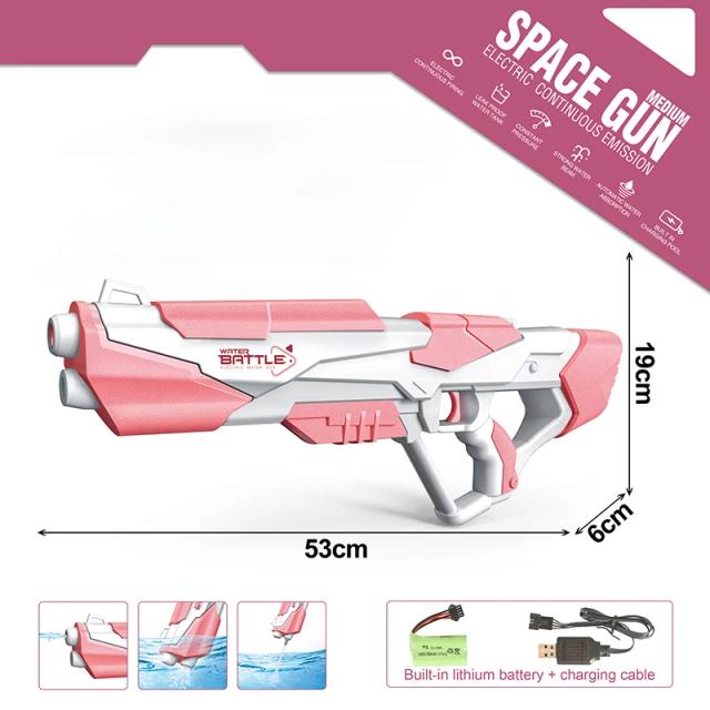 Pistola de Água Elétrica Infantil com 10m de Alcance - Brinquedo Portátil para Jogos de Verão e Lutas ao Ar Livre M416