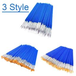 Pincéis de pintura plana para pintura, adereços essenciais, pincel pequeno, volume de arte, pintura detalhe, 50 pcs - Image 2