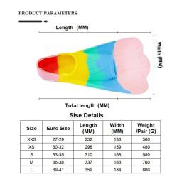 Nadadeiras curtas de silicone profissional, sapo borboleta para crianças e adultos, natação gratuita, equipamento esportivo com snorkel, nadadeiras especiais - Image 6