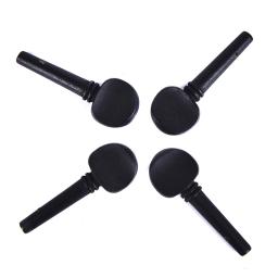 Ébano Violoncelo Pegs com eixo preto Handle, Instrumentos Musicais, Solid Acessórios Tool, 4pcs - Image 2