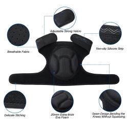 Joelheiras Anti-Colisão com Espuma EVA Espessa, Protetor para Esportes, Jardinagem, Limpeza de Casa, Obras, Pisos, 1 Par - Image 2