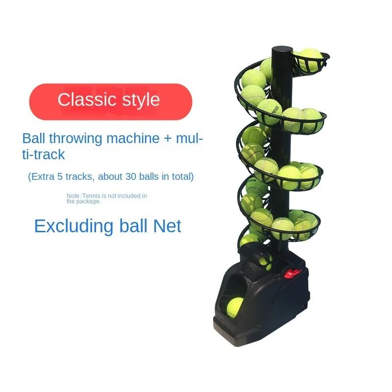 Máquina de bola de tênis Self-prática jogando máquina, único com captura Net, dispositivo de prática portátil, treinador assistente - Image 1