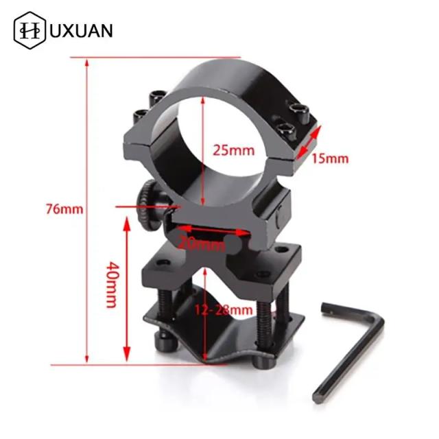 Adaptador Universal para Montagem de Lanterna Tocha com Suporte e Clipe Acessórios