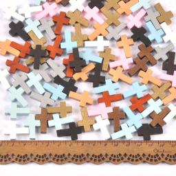 Multicolorido diy contas cruzadas de madeira pendurado ornamentos pingente crianças presentes jóias ornamentos decorações 50 pçs cp3363 - Image 6