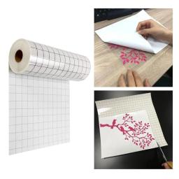 Rolo de fita de papel de transferência de vinil com fita de aplicação de grade de alinhamento para silhueta cameo vinil adesivo para sinais de decalques - Image 3