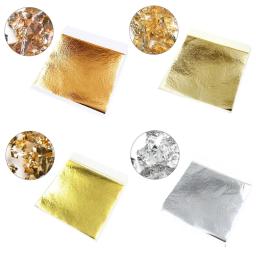 Imitation Gold Foil Paper, Soft Pottery Clay Decoração, Brincos DIY, Jóias Fazendo Acessórios, Ferramentas de Argila Polímero, 20 Folhas - Image 1