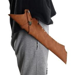 Tiro com arco aljava com cinto clipe para campo e prática, costas, couro PU, arco e flecha titular - Image 4