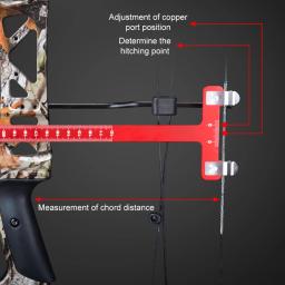 Arco e flecha Bow String Nocking Points Alicate, Cordas Knock Set, Régua quadrada T com alicate, Brass Nocks Point para Bow Tuning Kit - Image 5