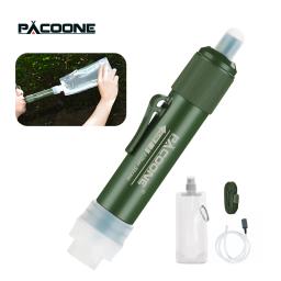 PACOONE-Outdoor Survival Water Filter, Water Purifier, Water Filtração, Suprimentos de Emergência para Camping e Caminhadas - Image 1