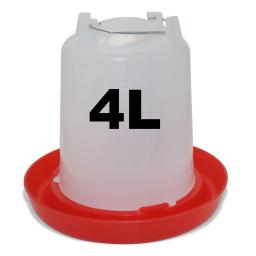 Dispensador De Água De Frango Com Interruptor, Dispensador De Água De Galinheiro, Balde De Beber De Plástico, 4L - Image 1