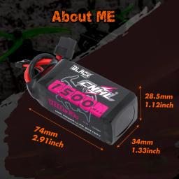 Bateria Lipo CNHL 3S, 11.1V, 1100mAh, 1300mAh, 1500mAh, 100C, Ficha XT60 T, FPV, Avião, Helicóptero, Drone, Quadcopter, Passatempo, 2 unidades - Image 3