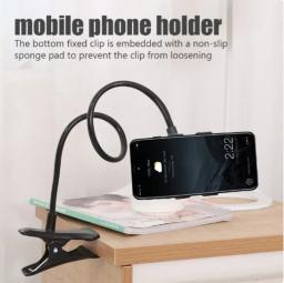 Universal preguiçoso suporte do telefone móvel suporte, gooseneck stand stents, flexível cama mesa, mesa clipe, suporte de smartphone - Image 2