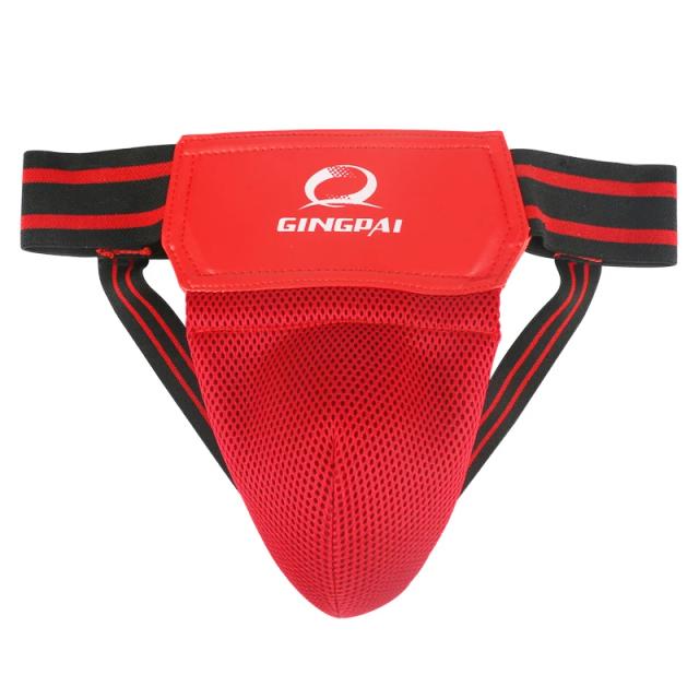 Proteção Masculina para MMA e Artes Marciais: Protetor de Virilha em Vermelho, Ideal para Crianças e Adultos