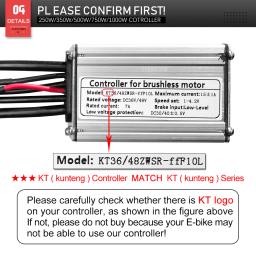 Controlador de Bicicleta Elétrica Brushless KT, Acessórios Kit de Conversão, Plug SM, 36V, 48V, 72V, 15A-50A, 250W-3000W, E-Bike - Image 5