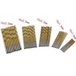 Brocas de aço de alta velocidade Ti-Plated, Brocas de titânio revestido, Ferramentas elétricas de alta qualidade, 50 PCs, 1mm, 1.5mm, 2mm, 2.5mm, 3mm - Image 3