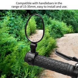 Universal bicicleta auxiliar espelho retrovisor, 360 graus de rotação, grande angular, espelho convexo, Bike Mount, guidão - Image 3