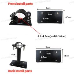 Cesta dianteira e traseira de aço durável com suporte universal, Canhões dobráveis para bicicleta elétrica, Peças de ciclismo - Image 2