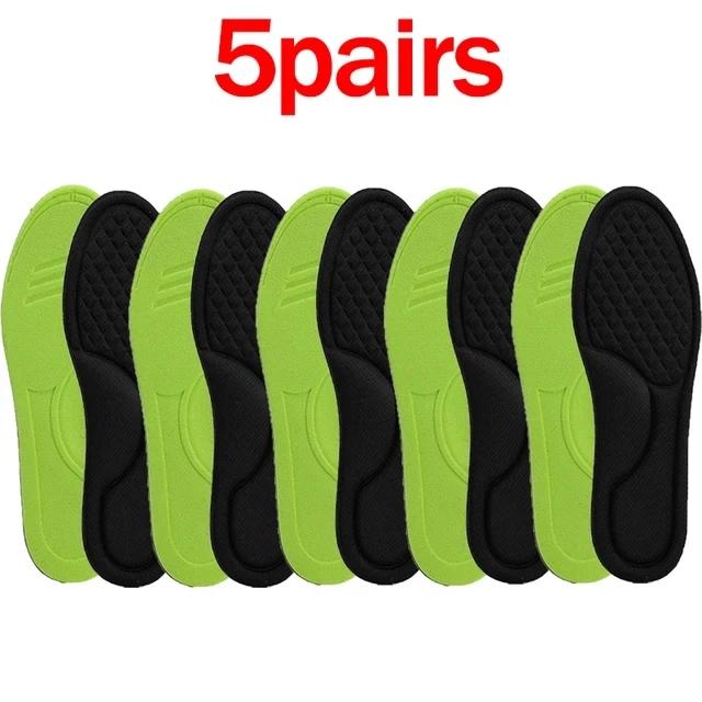 Palmilhas Unisex de Nano Espuma Memória - Conforto para Esportes, Absorção de Suor e Desodorização, Pacote com 2 ou 10 Peças