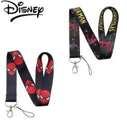 Chaveiro do homem-aranha Disney-Marvel, cinta de pescoço para telefone, colar de cartoon, colar de estudante, decoração anti-perdida - Image 1