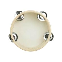 Double Layer mão tambor para crianças, Orff pandeiro duráveis instrumentos de percussão, iluminação música segura infantil, pele de carneiro, 6" - Image 2