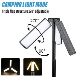 Multifuncional Camping Light, Escalada Lanterna, 2 em 1, Fretable Light Pole, Adequado para Outdoor - Image 2