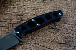 DOIS SOL-Faca de caça fixa com Kydex Case, Satin Blade, oco preto Micarta Handle, ferramenta ao ar livre, D2, TS466 - Image 4