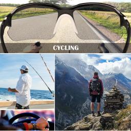 Moda esportes polarizados óculos de sol para homens mulheres ciclismo correndo pesca óculos de sol leve ao ar livre - Image 3