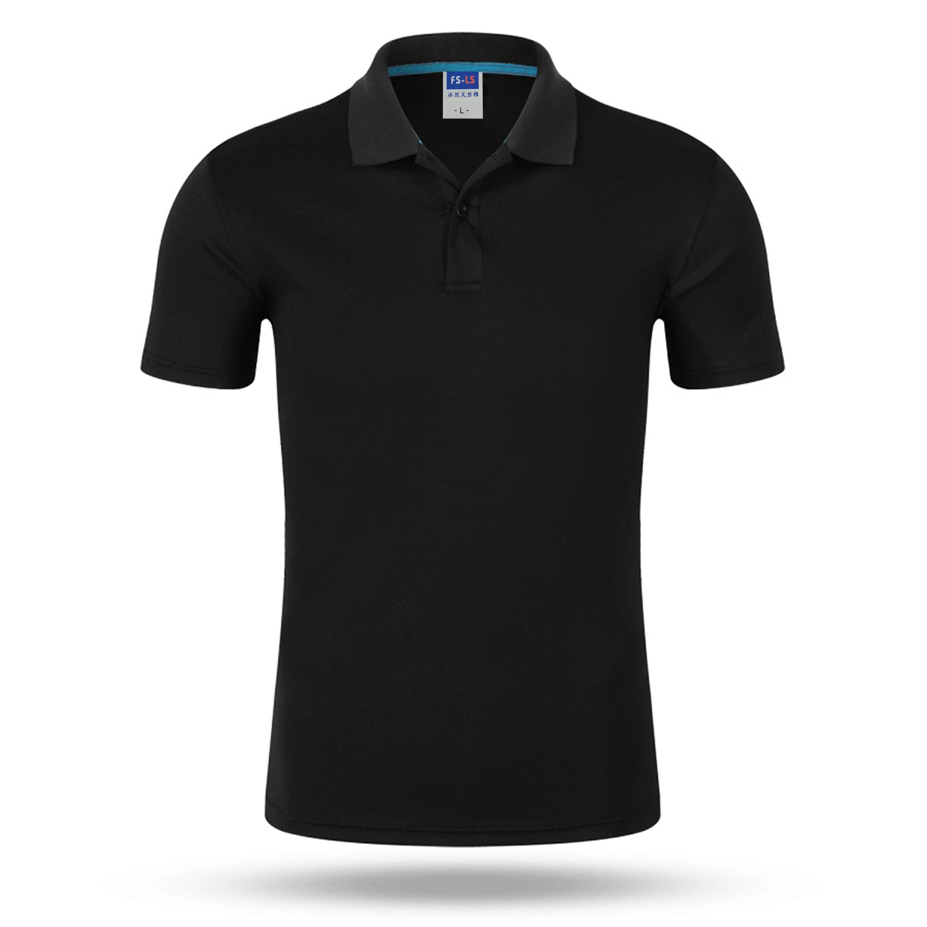 Camisa Polo esportiva de secagem rápida, Impressão do logotipo personalizado, Bordado Design, Marca da empresa, Lapela respirável, Top manga curta, 4XL - Image 1