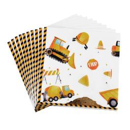 Louça descartável para decoração de festa de aniversário, veículo construção, caminhão, placa, copo, engenharia, meninos, decorações - Image 4