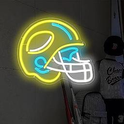 Dimmable Football Helmet Neon Sign for Wall, Light Up, Sinais para Meninos, Quarto de Jogos, Man Cave Bar, Rugby Sports - Image 2