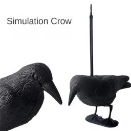 Plastic Bird Pigeon Scarer para a caça, chamariz realista para jardim, Black Scare - Image 3