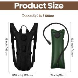 Mochila Outdoor com Bolsa de Água para Homens, Bolsa Tática, Molle, Impermeável, Caça, Caminhada, Ciclismo, Viagem, Escalada, Camping, 3L - Image 4