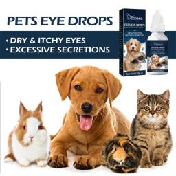 Colírio de estimação para gatos e cães, Remove marcas de lágrima, Alivia coceira ocular, limpeza suave, 10ml, 2023 - Image 3