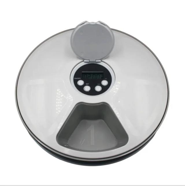 Dispensador Automático de Ração para Pets com 6 Refeições, Alimentador Sincronizado para Gatos e Cães, Disponível 24 Horas