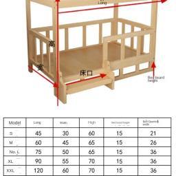 Cama de cachorro de madeira maciça, Polido liso, Luxo durável, Eco-Friendly, cachorro grande, Teddy Dogs - Image 6