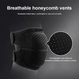 Almofada de Joelho de Esponja Acolchoada Antiderrapante Ajustável, Respirável, Suporte Elástico Flexível para Futebol, Dança, Patinação, 1 Par - Image 3