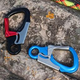 Mosquetão de Escalada ao ar livre, Montanhismo Downhill Descendente Segurança, Fivela Auto-Lock Gancho de Segurança, 124g, 35KN - Image 5
