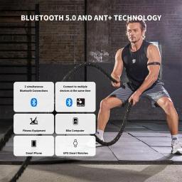 COOSPO HW9 Braçadeira Monitor de Freqüência Cardíaca com Zonas HR/Calorias Sensor HRM para Ciclismo Fitness BLE5.0 ANT + para Peloton,Zwift,Wahoo - Image 2